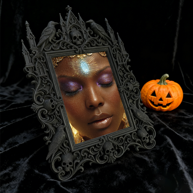 Rare-find-gothic Dark-style Photo Frame | Werewolf Cosplay Photo Booth Decor, Photo Ornament, Wall/Table Dual-use, Rustic Frame