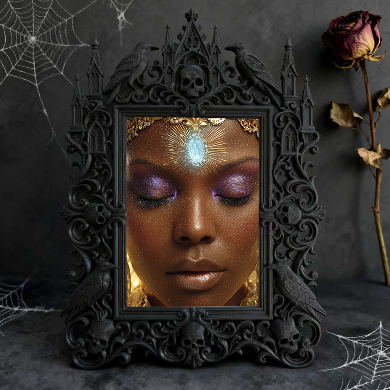 Rare-find-gothic Dark-style Photo Frame | Werewolf Cosplay Photo Booth Decor, Photo Ornament, Wall/Table Dual-use, Rustic Frame