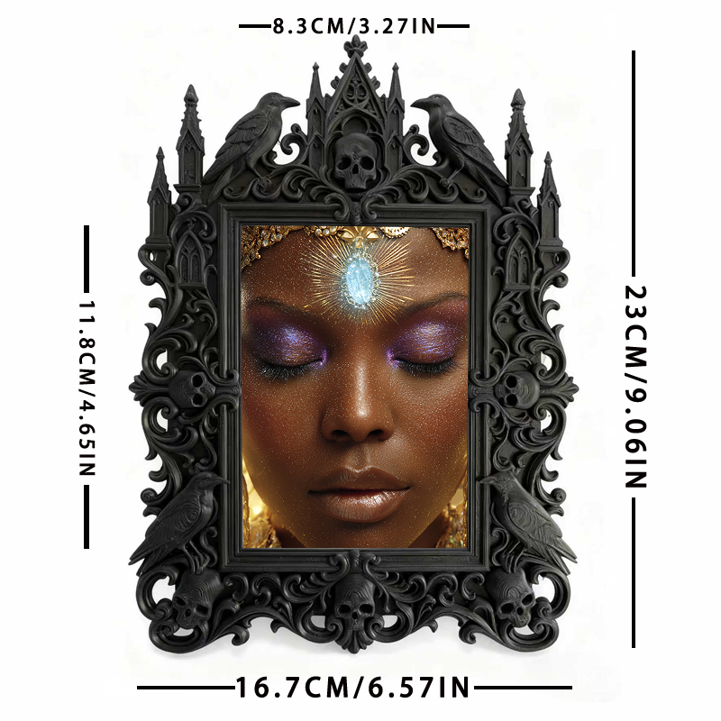 Rare-find-gothic Dark-style Photo Frame | Werewolf Cosplay Photo Booth Decor, Photo Ornament, Wall/Table Dual-use, Rustic Frame