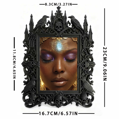Rare-find-gothic Dark-style Photo Frame | Werewolf Cosplay Photo Booth Decor, Photo Ornament, Wall/Table Dual-use, Rustic Frame