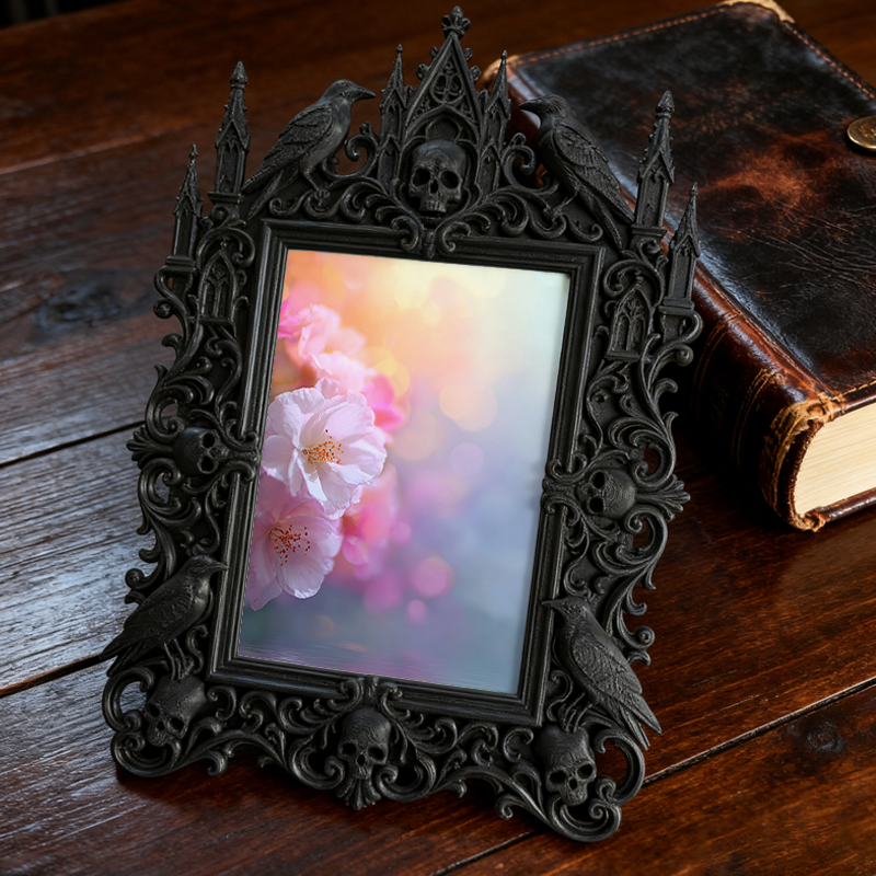 Buzz-creator Gothic Dark-style Photo Frame | Punk Rock Band Vinyl Record Launch Decor, Photo Ornament, Wall/Table Dual-use, Eco-friendly Fra