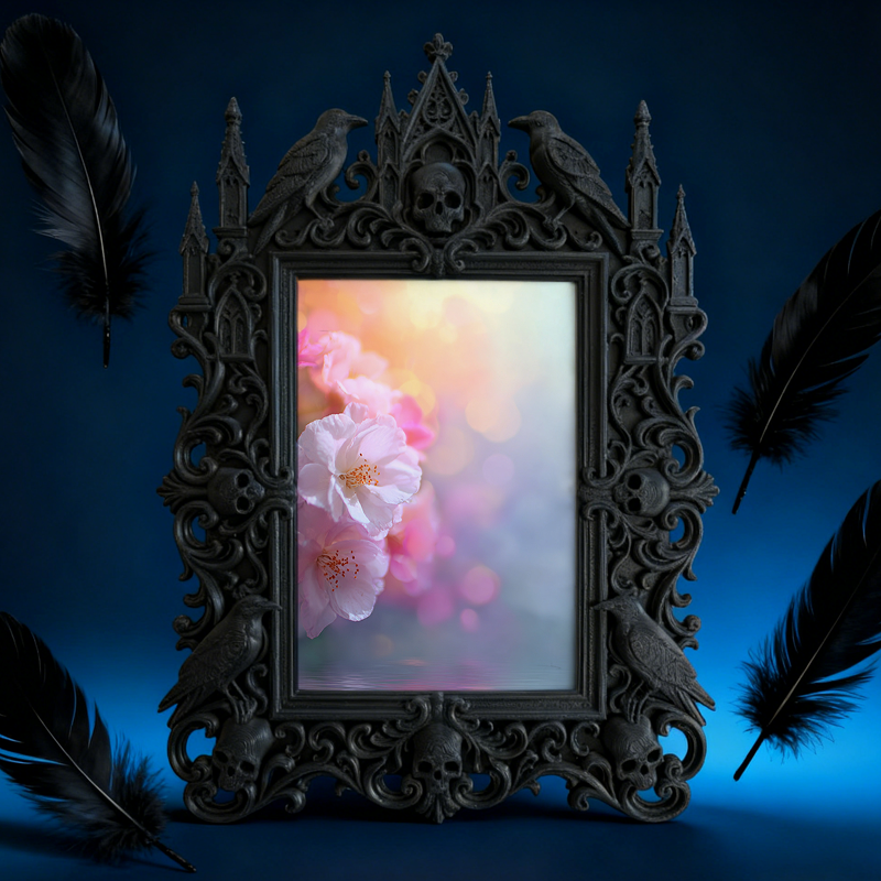 Buzz-creator Gothic Dark-style Photo Frame | Punk Rock Band Vinyl Record Launch Decor, Photo Ornament, Wall/Table Dual-use, Eco-friendly Fra