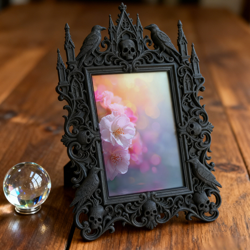 Buzz-creator Gothic Dark-style Photo Frame | Punk Rock Band Vinyl Record Launch Decor, Photo Ornament, Wall/Table Dual-use, Eco-friendly Fra