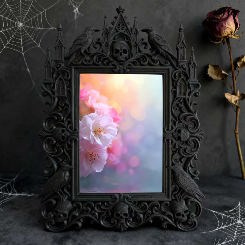 Buzz-creator Gothic Dark-style Photo Frame | Punk Rock Band Vinyl Record Launch Decor, Photo Ornament, Wall/Table Dual-use, Eco-friendly Fra