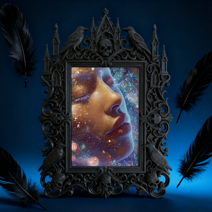 Must-snap Gothic Dark-style Photo Frame | Horror Themed Pop-up Shop Photo Spot, Photo Ornament, Wall-mountable & Tabletop, Slim Frame
