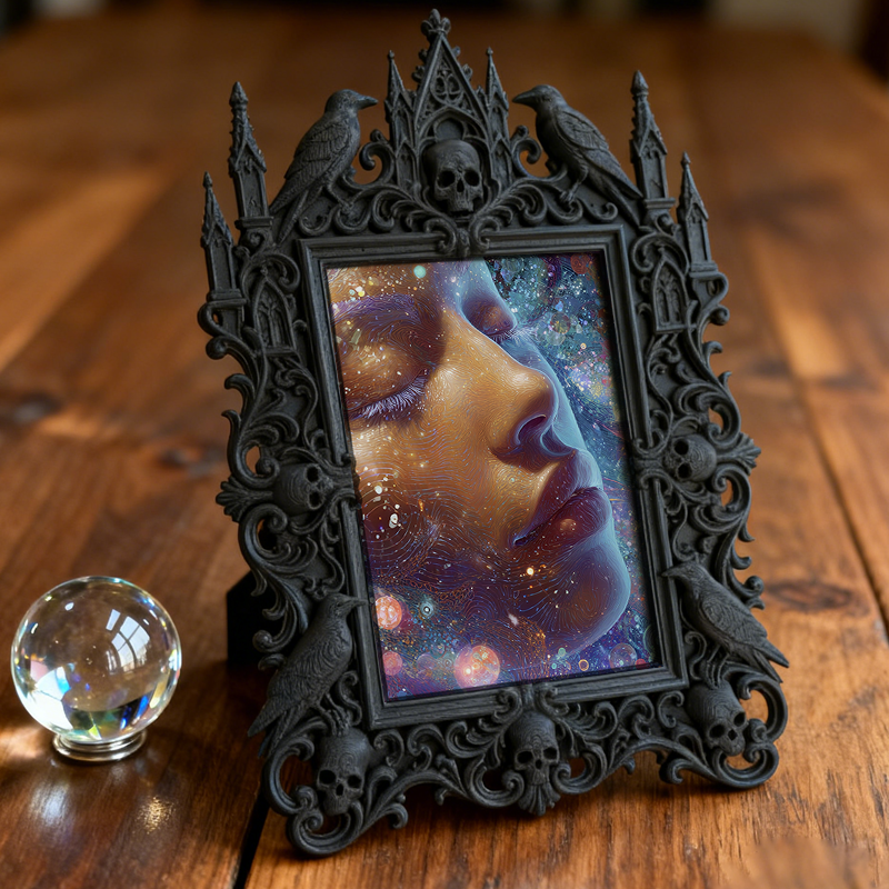 Must-snap Gothic Dark-style Photo Frame | Horror Themed Pop-up Shop Photo Spot, Photo Ornament, Wall-mountable & Tabletop, Slim Frame