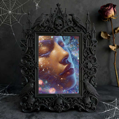Must-snap Gothic Dark-style Photo Frame | Horror Themed Pop-up Shop Photo Spot, Photo Ornament, Wall-mountable & Tabletop, Slim Frame
