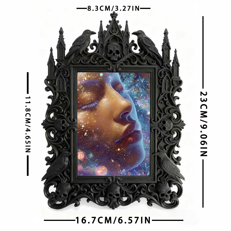 Must-snap Gothic Dark-style Photo Frame | Horror Themed Pop-up Shop Photo Spot, Photo Ornament, Wall-mountable & Tabletop, Slim Frame