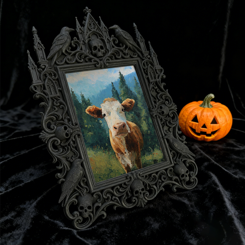 Top-tier-pick Gothic Dark-style Photo Frame | Gothic Bridal Shower Photo Display Decor, Photo Ornament, Dual-use Display, Sturdy Frame