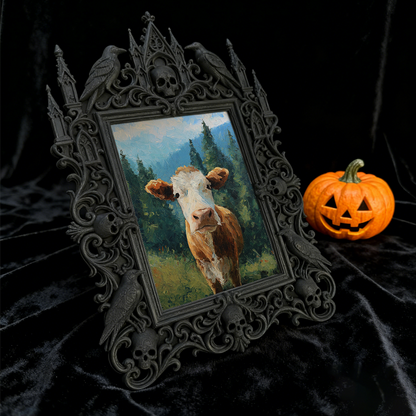 Top-tier-pick Gothic Dark-style Photo Frame | Gothic Bridal Shower Photo Display Decor, Photo Ornament, Dual-use Display, Sturdy Frame