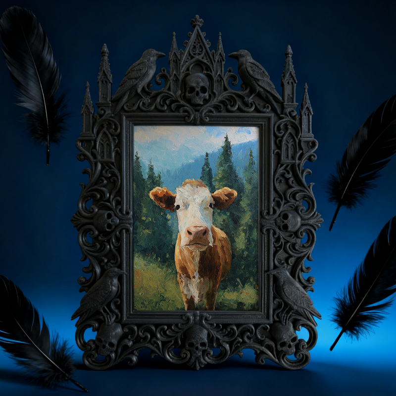 Top-tier-pick Gothic Dark-style Photo Frame | Gothic Bridal Shower Photo Display Decor, Photo Ornament, Dual-use Display, Sturdy Frame
