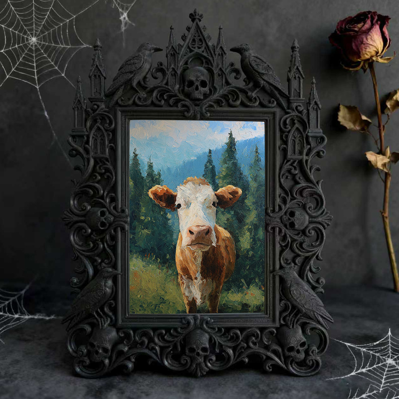 Top-tier-pick Gothic Dark-style Photo Frame | Gothic Bridal Shower Photo Display Decor, Photo Ornament, Dual-use Display, Sturdy Frame