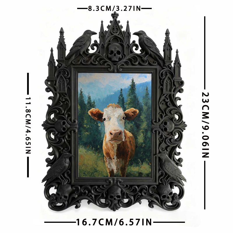 Top-tier-pick Gothic Dark-style Photo Frame | Gothic Bridal Shower Photo Display Decor, Photo Ornament, Dual-use Display, Sturdy Frame