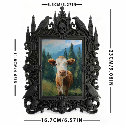 Top-tier-pick Gothic Dark-style Photo Frame | Gothic Bridal Shower Photo Display Decor, Photo Ornament, Dual-use Display, Sturdy Frame