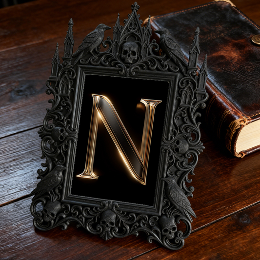 Exclusive-release Gothic Dark-style Photo Frame | Occult Herbalism Workshop Decor, Photo Ornament, Wall-mountable & Tabletop, Collectible Fr