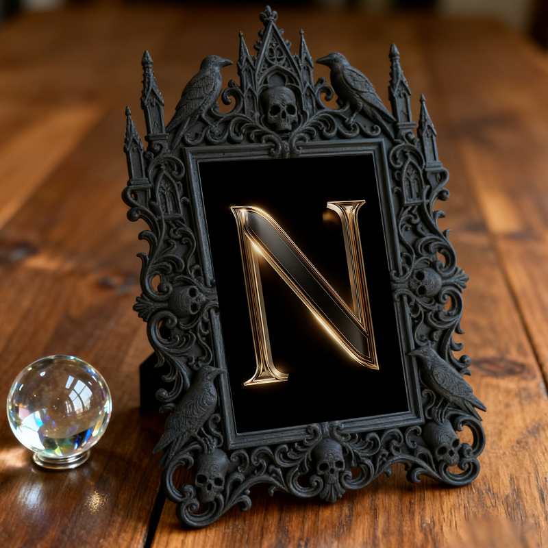 Exclusive-release Gothic Dark-style Photo Frame | Occult Herbalism Workshop Decor, Photo Ornament, Wall-mountable & Tabletop, Collectible Fr