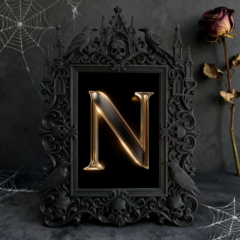 Exclusive-release Gothic Dark-style Photo Frame | Occult Herbalism Workshop Decor, Photo Ornament, Wall-mountable & Tabletop, Collectible Fr