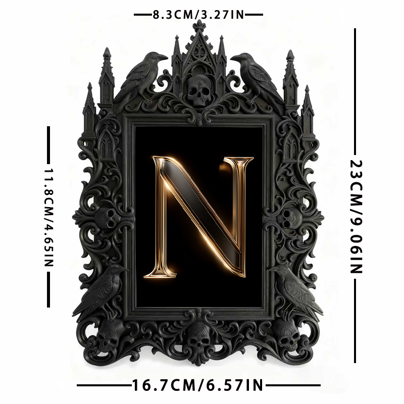 Exclusive-release Gothic Dark-style Photo Frame | Occult Herbalism Workshop Decor, Photo Ornament, Wall-mountable & Tabletop, Collectible Fr