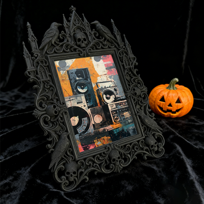 Hard-to-find Gothic Dark-style Photo Frame | Werewolf Themed Hiking Trail Rest Stop Decor, Photo Ornament, Wall/Table Dual-use, Rustic Frame