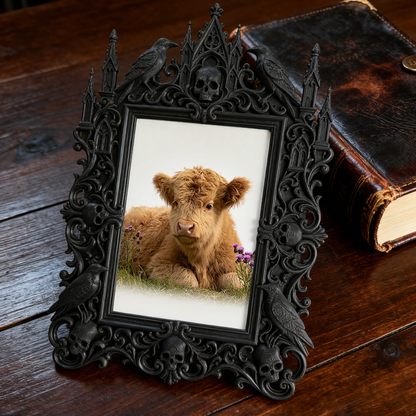 TikTok-trending Gothic Dark-style Photo Frame | Gothic Lash Lift Studio Shelf Decor, Photo Ornament, Wall-mountable & Tabletop, High-gloss F