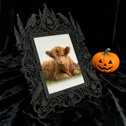 TikTok-trending Gothic Dark-style Photo Frame | Gothic Lash Lift Studio Shelf Decor, Photo Ornament, Wall-mountable & Tabletop, High-gloss F