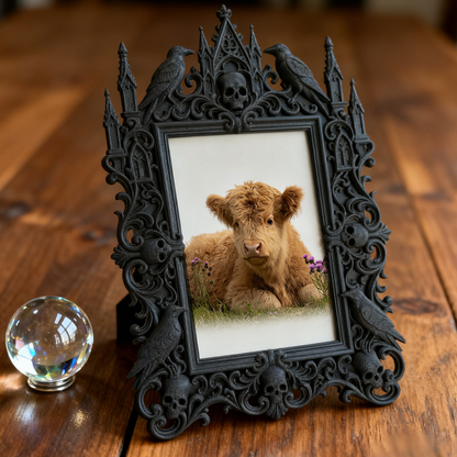 TikTok-trending Gothic Dark-style Photo Frame | Gothic Lash Lift Studio Shelf Decor, Photo Ornament, Wall-mountable & Tabletop, High-gloss F