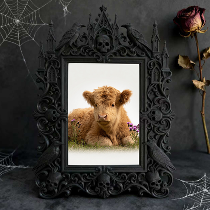 TikTok-trending Gothic Dark-style Photo Frame | Gothic Lash Lift Studio Shelf Decor, Photo Ornament, Wall-mountable & Tabletop, High-gloss F