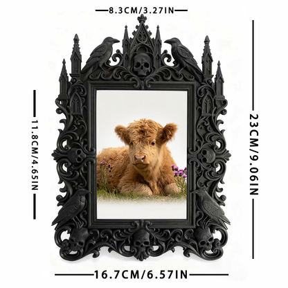 TikTok-trending Gothic Dark-style Photo Frame | Gothic Lash Lift Studio Shelf Decor, Photo Ornament, Wall-mountable & Tabletop, High-gloss F
