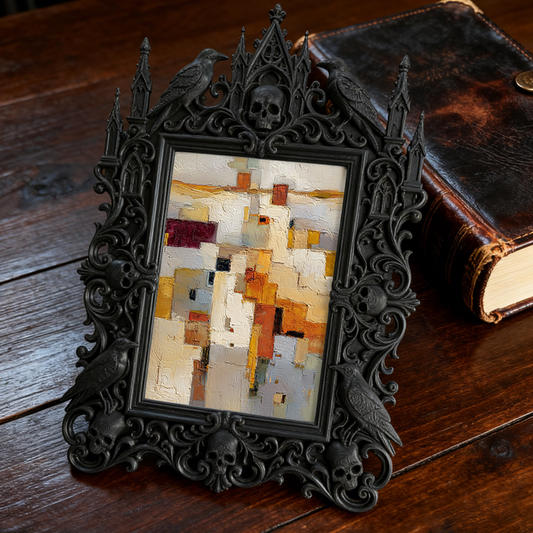 Rare-treasure Gothic Dark-style Photo Frame | Vampire Cosplay Wig Shop Display Decor, Photo Ornament, Wall/Table Dual-use, Artistic Frame