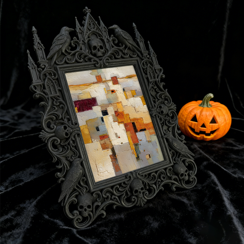 Rare-treasure Gothic Dark-style Photo Frame | Vampire Cosplay Wig Shop Display Decor, Photo Ornament, Wall/Table Dual-use, Artistic Frame