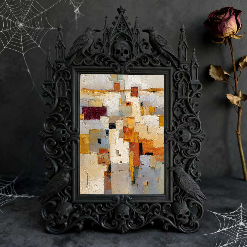 Rare-treasure Gothic Dark-style Photo Frame | Vampire Cosplay Wig Shop Display Decor, Photo Ornament, Wall/Table Dual-use, Artistic Frame