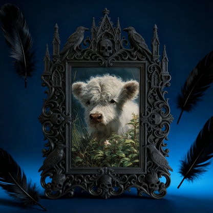 Cute-gothic Gothic Dark-style Photo Frame | Gothic Pet Bandana Photoshoot Prop, Photo Ornament, Dual-use Display, Cute Frame