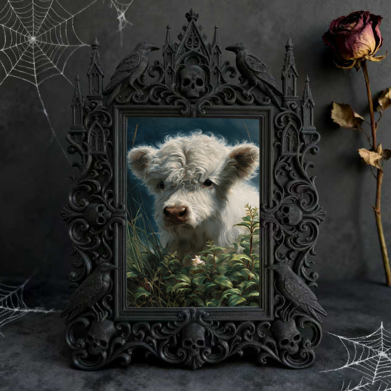 Cute-gothic Gothic Dark-style Photo Frame | Gothic Pet Bandana Photoshoot Prop, Photo Ornament, Dual-use Display, Cute Frame
