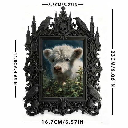 Cute-gothic Gothic Dark-style Photo Frame | Gothic Pet Bandana Photoshoot Prop, Photo Ornament, Dual-use Display, Cute Frame