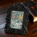 Reel-trending Gothic Dark-style Photo Frame | Ghost-themed Tiny Bookstore Nook Decor, Photo Ornament, Wall-mountable & Tabletop, Plastic Fra