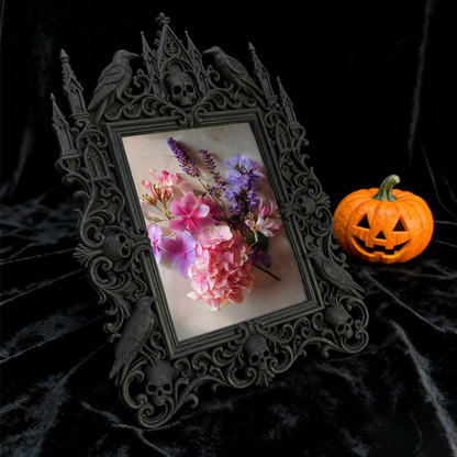 Top-rated-gothic Gothic Dark-style Photo Frame | Dark Academia Student Art Studio Decor, Photo Ornament, Wall/Table Dual-use, Durable Frame