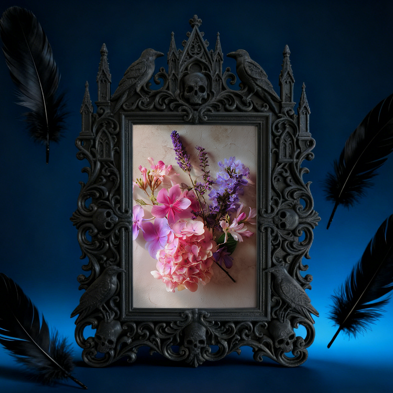 Top-rated-gothic Gothic Dark-style Photo Frame | Dark Academia Student Art Studio Decor, Photo Ornament, Wall/Table Dual-use, Durable Frame