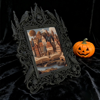 High-coveted Gothic Dark-style Photo Frame | Witchy Spell Jar Making Party Decor, Photo Ornament, Wall-mountable & Tabletop, Scratch-resista