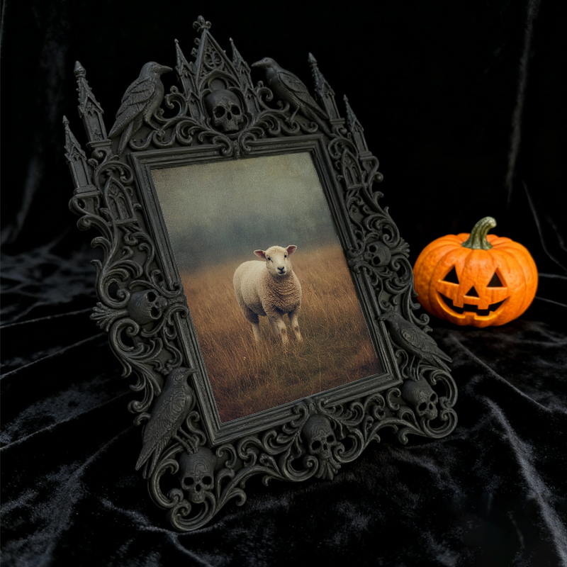 Must-have-gothic Gothic Dark-style Photo Frame | Dark Art Tattoo Flash Sale Booth Decor, Photo Ornament, Wall-mountable & Tabletop, Slim Fra