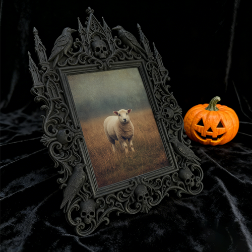 Must-have-gothic Gothic Dark-style Photo Frame | Dark Art Tattoo Flash Sale Booth Decor, Photo Ornament, Wall-mountable & Tabletop, Slim Fra