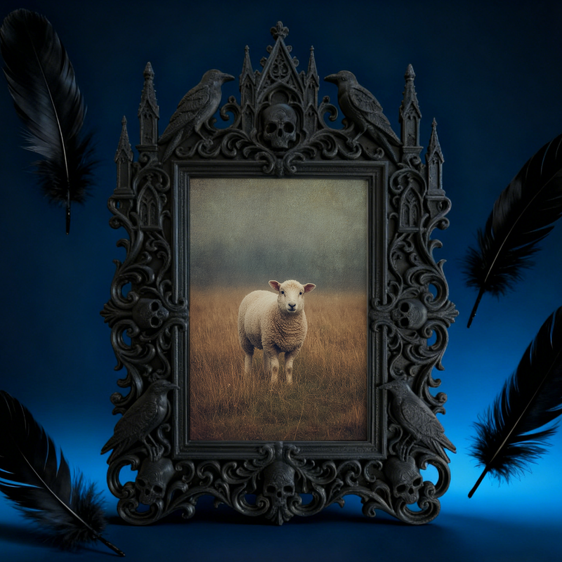 Must-have-gothic Gothic Dark-style Photo Frame | Dark Art Tattoo Flash Sale Booth Decor, Photo Ornament, Wall-mountable & Tabletop, Slim Fra