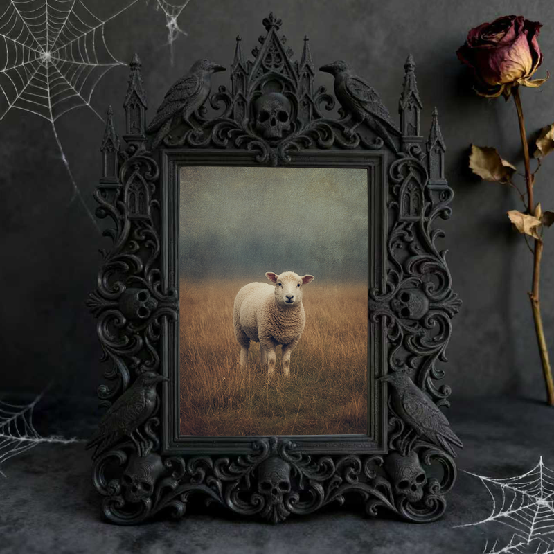 Must-have-gothic Gothic Dark-style Photo Frame | Dark Art Tattoo Flash Sale Booth Decor, Photo Ornament, Wall-mountable & Tabletop, Slim Fra