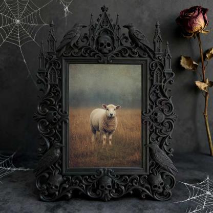 Must-have-gothic Gothic Dark-style Photo Frame | Dark Art Tattoo Flash Sale Booth Decor, Photo Ornament, Wall-mountable & Tabletop, Slim Fra