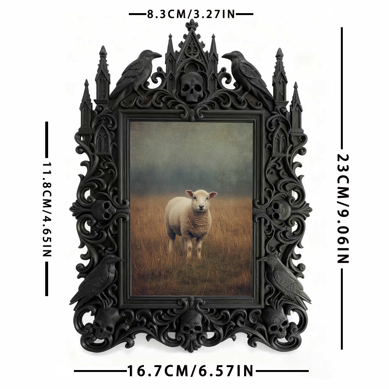 Must-have-gothic Gothic Dark-style Photo Frame | Dark Art Tattoo Flash Sale Booth Decor, Photo Ornament, Wall-mountable & Tabletop, Slim Fra