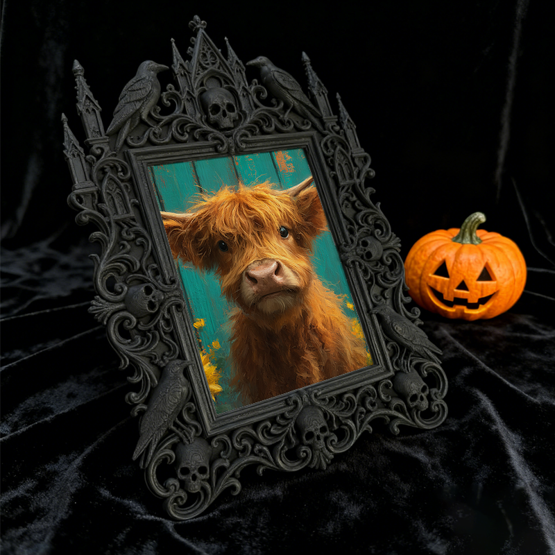 5-star-favorite Gothic Dark-style Photo Frame | Vampire Themed Anniversary Weekend Decor, Photo Ornament, Dual-use Display, Sturdy Frame