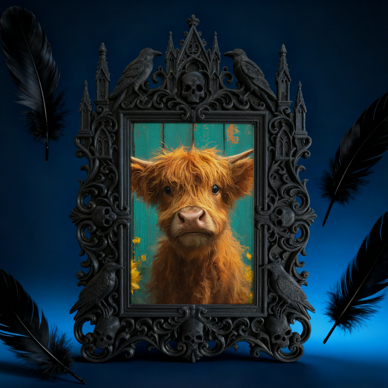 5-star-favorite Gothic Dark-style Photo Frame | Vampire Themed Anniversary Weekend Decor, Photo Ornament, Dual-use Display, Sturdy Frame