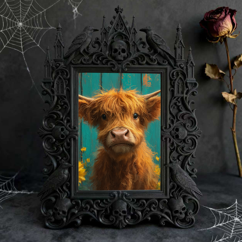 5-star-favorite Gothic Dark-style Photo Frame | Vampire Themed Anniversary Weekend Decor, Photo Ornament, Dual-use Display, Sturdy Frame