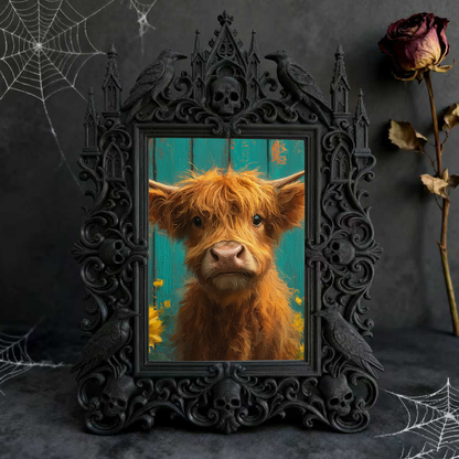 5-star-favorite Gothic Dark-style Photo Frame | Vampire Themed Anniversary Weekend Decor, Photo Ornament, Dual-use Display, Sturdy Frame