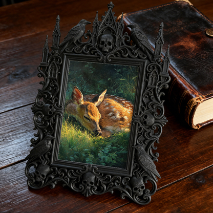Limited-stock-gothic Dark-style Photo Frame | Occult Zodiac Jewelry Shop Decor, Photo Ornament, Wall-mountable & Tabletop, Collectibl