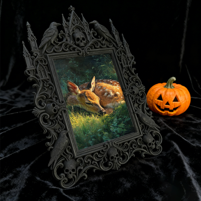 Limited-stock-gothic Dark-style Photo Frame | Occult Zodiac Jewelry Shop Decor, Photo Ornament, Wall-mountable & Tabletop, Collectibl